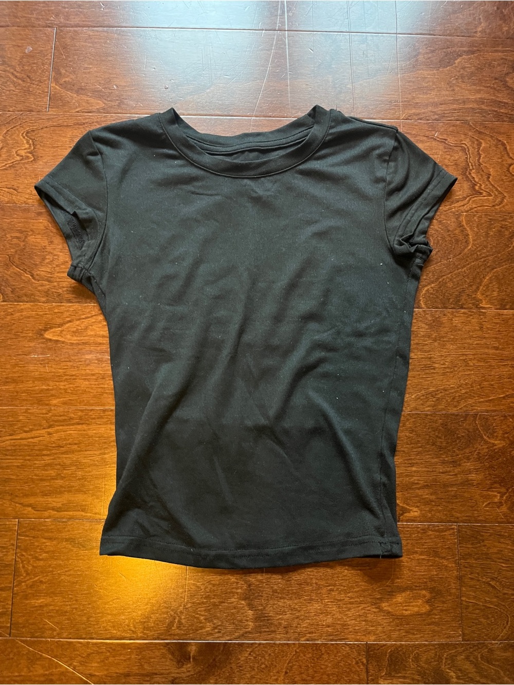 SHEIN Black Short Sleeve Crew Neck Tee